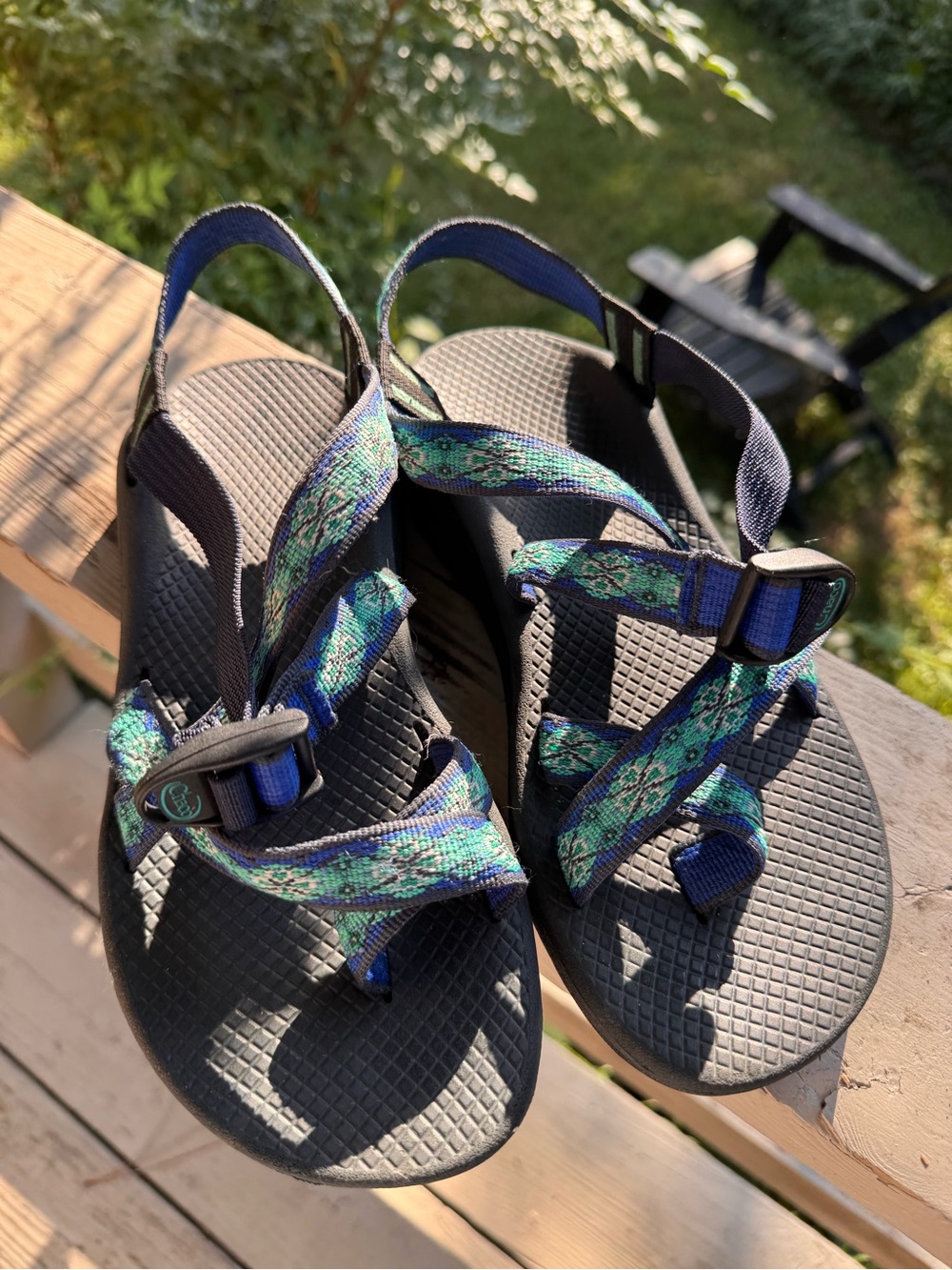 Woman’s Chacos Z2 Blue Sandals